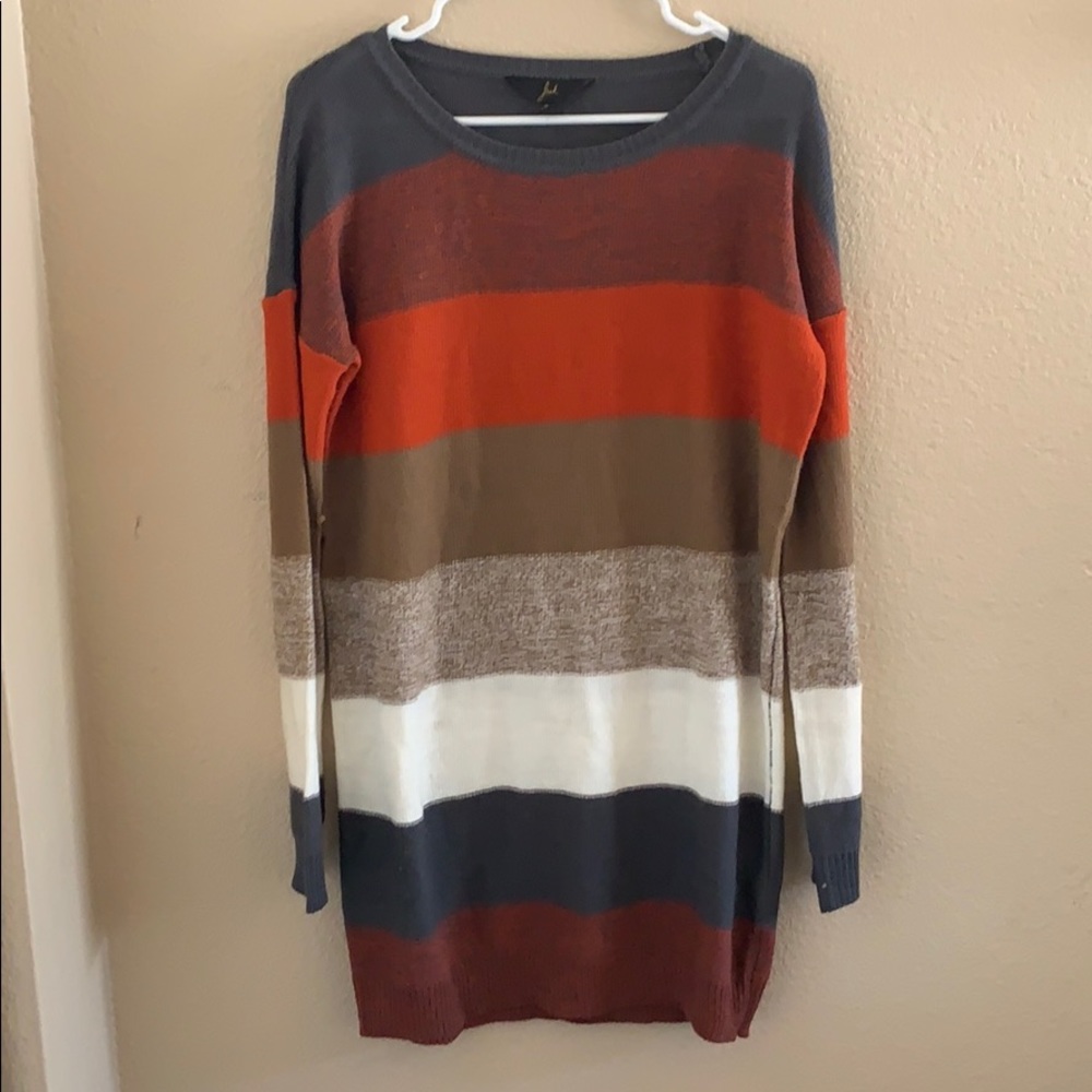 Striped sweater dress
